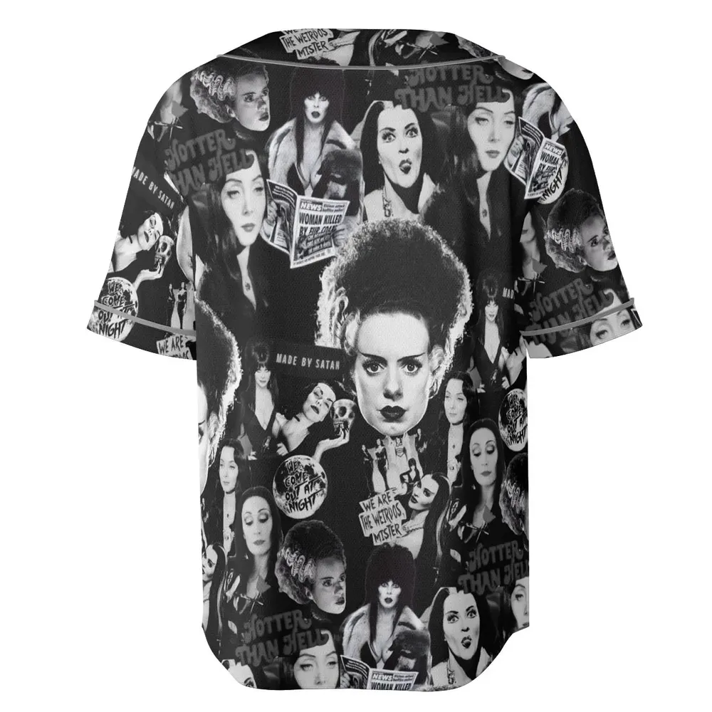 Horror Ladies Slay Collage Classic Horror Movies Unisex Baseball Jersey - 4