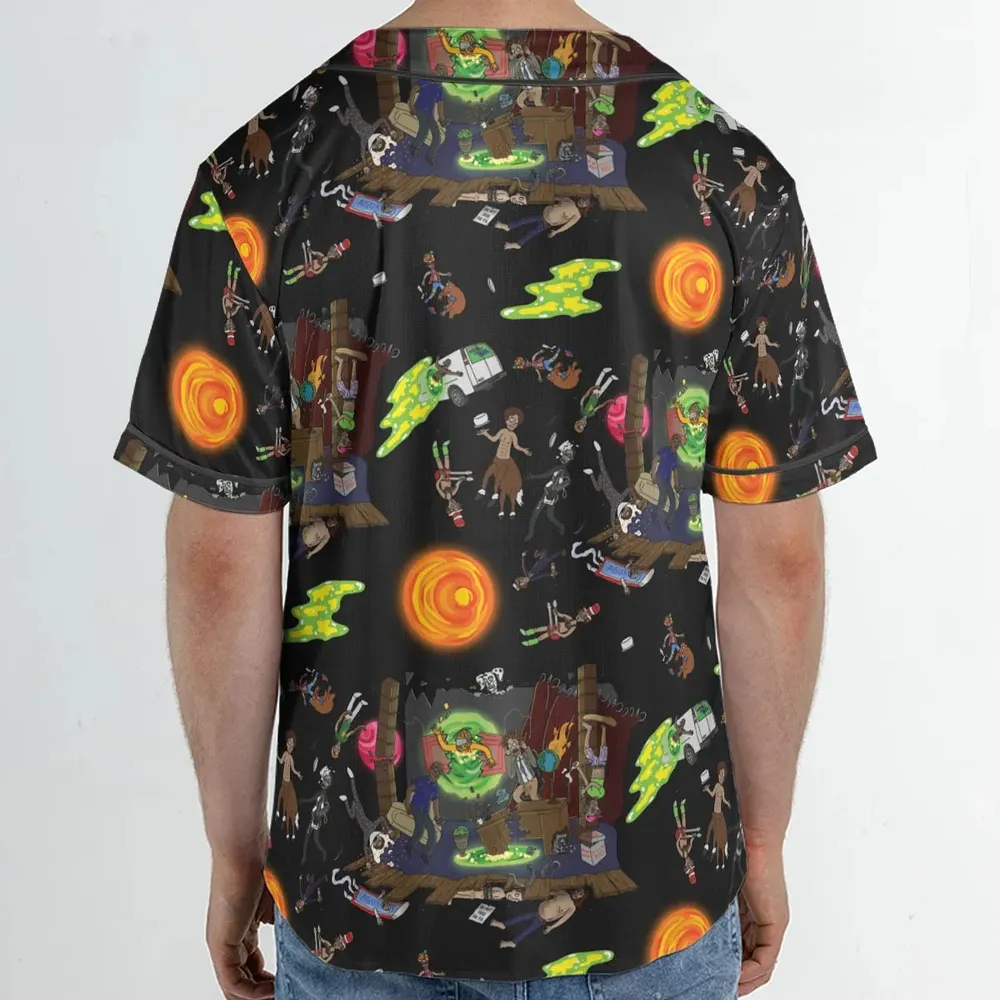 The Eric Andre Show in the world of Rick and Morty Unisex Baseball Jersey - 2