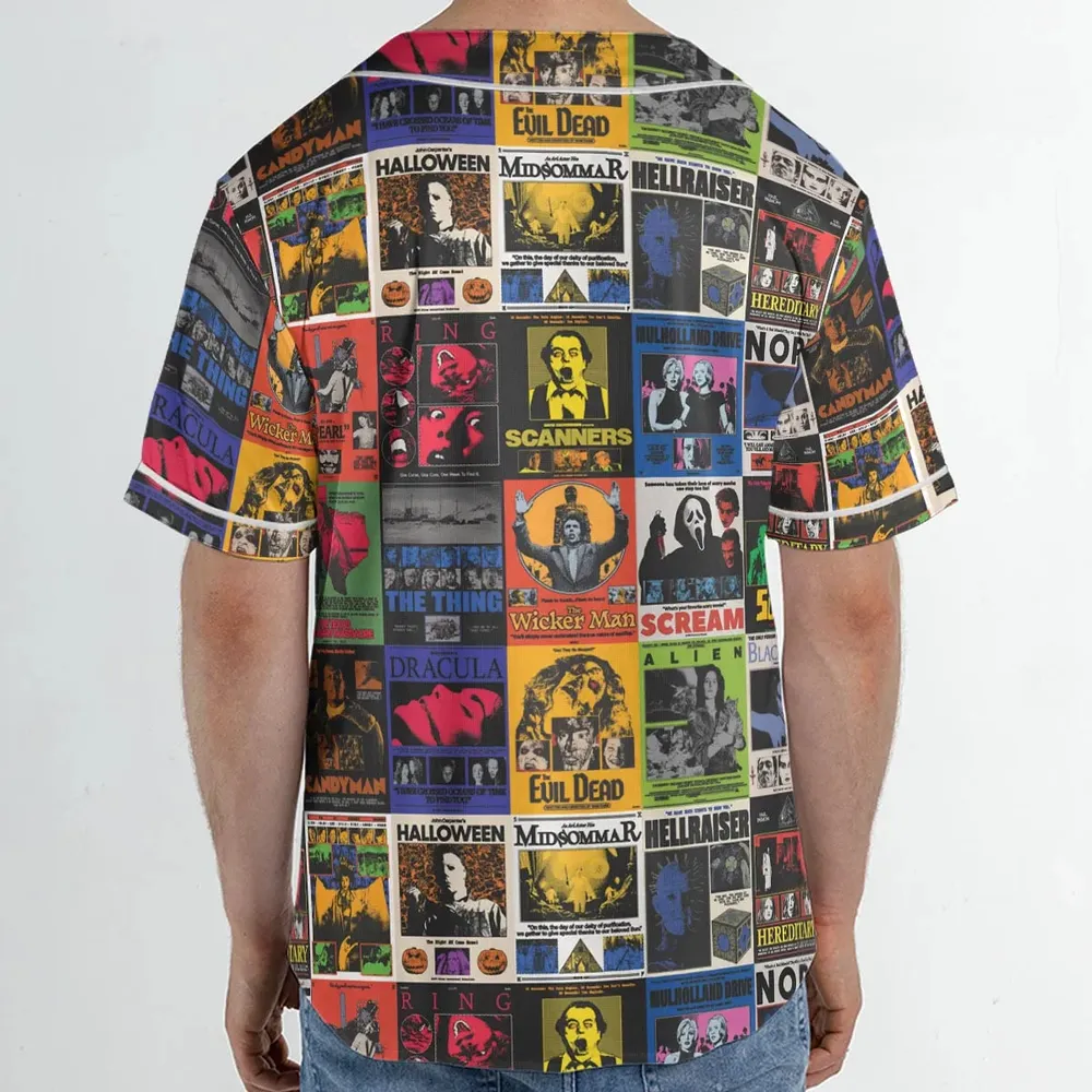 Modern Horror Movies Nope Ghostface Pinhead Pearl Leatherface Halloween Unisex Baseball Jersey - 2