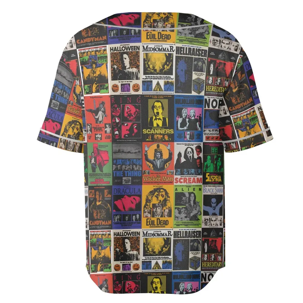 Modern Horror Movies Nope Ghostface Pinhead Pearl Leatherface Halloween Unisex Baseball Jersey - 4