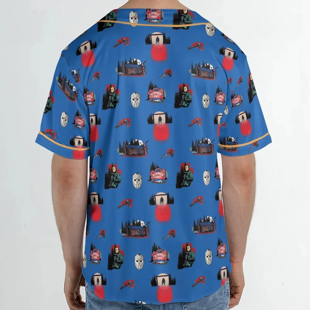 Jason Vorhees Camp Crystal Lake Halloween Unisex Baseball Jersey - 2