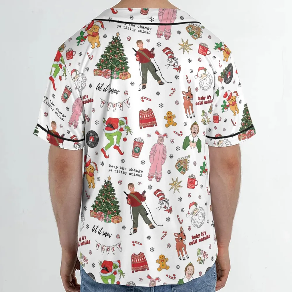 Holiday Movie Christmas Characters Unisex Baseball Jersey - 2