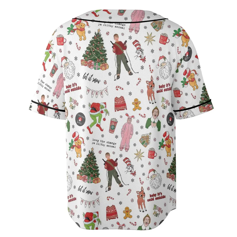 Holiday Movie Christmas Characters Unisex Baseball Jersey - 4