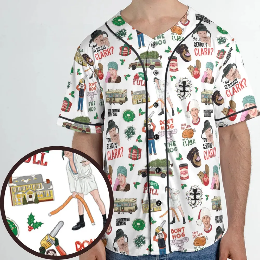 National Lampoon's Christmas Vacation Pattern Unisex Baseball Jersey - 1