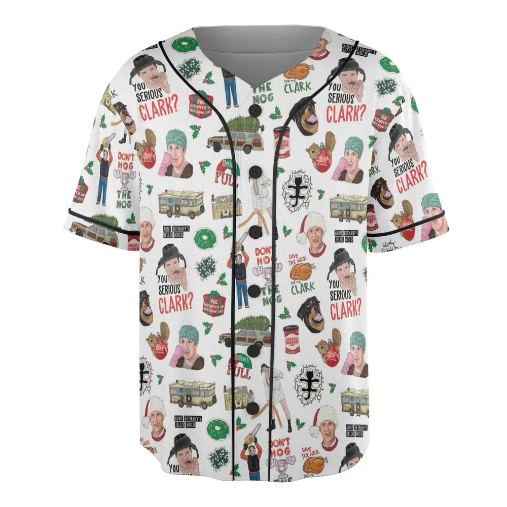 National Lampoon's Christmas Vacation Pattern Unisex Baseball Jersey - 3