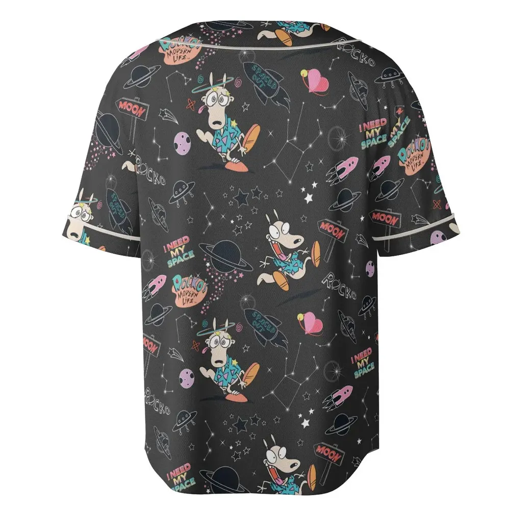 Rocko Space Out Rocko's Modern Life Unisex Baseball Jersey - 4