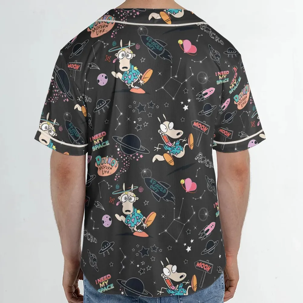 Rocko Space Out Rocko's Modern Life Unisex Baseball Jersey - 2