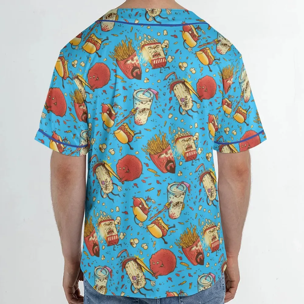 Fight! Aqua Teen Hunger Force Unisex Baseball Jersey - 2