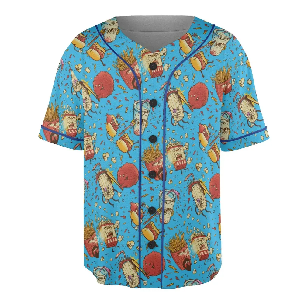 Fight! Aqua Teen Hunger Force Unisex Baseball Jersey - 3