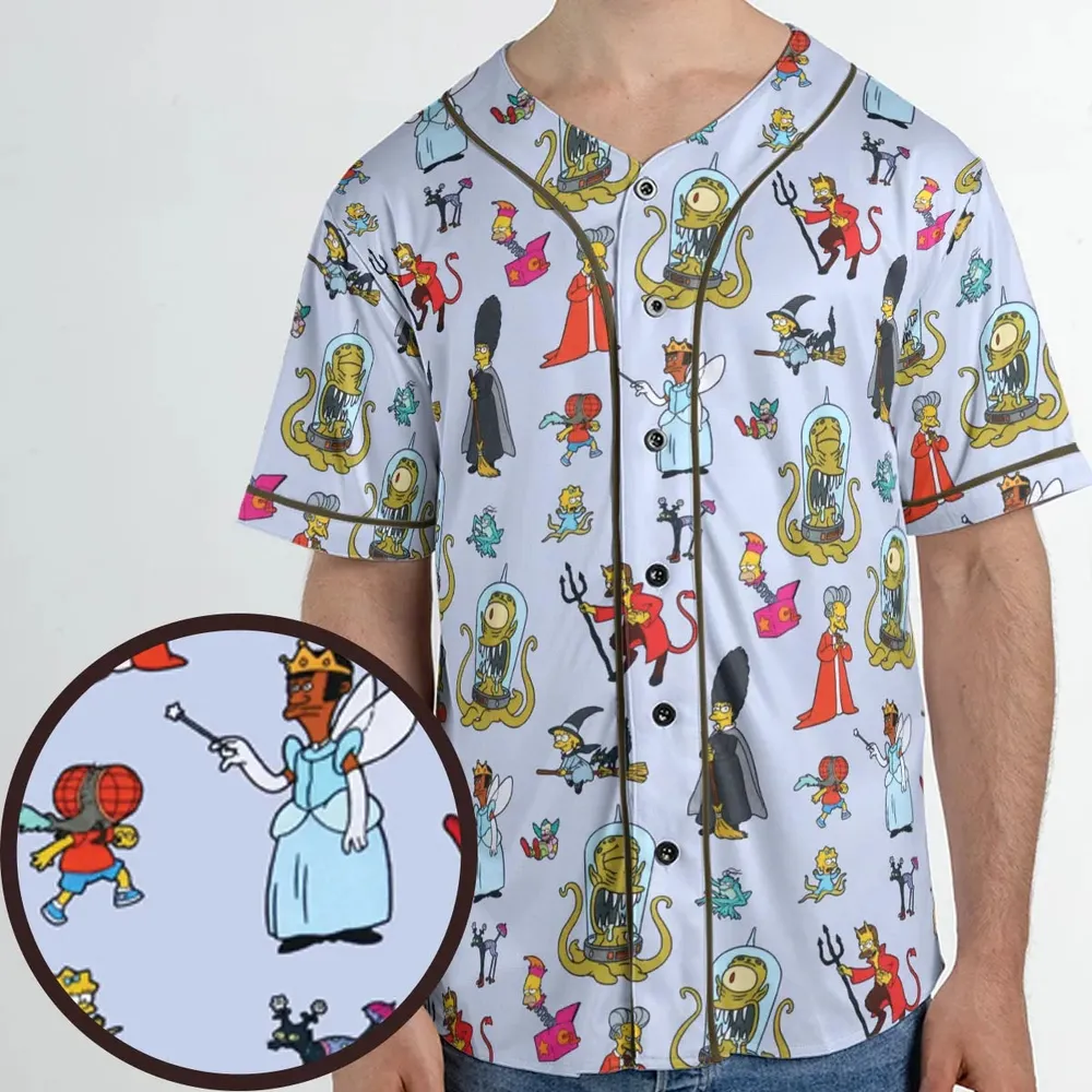 Halloween Costume The Simpsons Unisex Baseball Jersey - 1