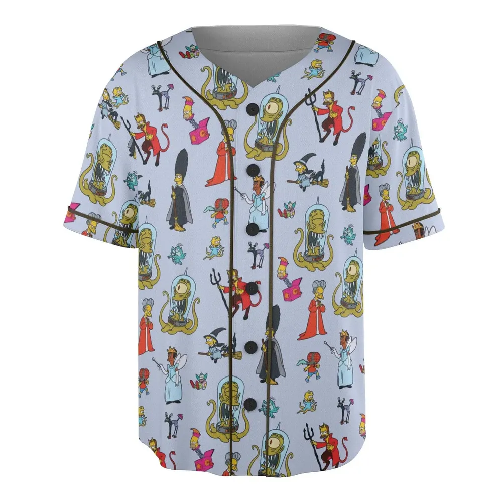 Halloween Costume The Simpsons Unisex Baseball Jersey - 3