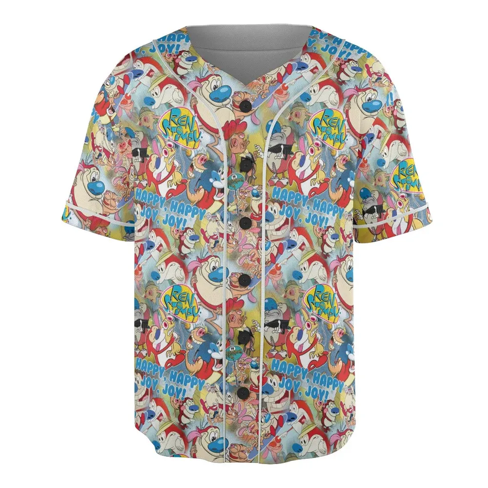 The Ren and Stimpy Show Unisex Baseball Jersey - 3