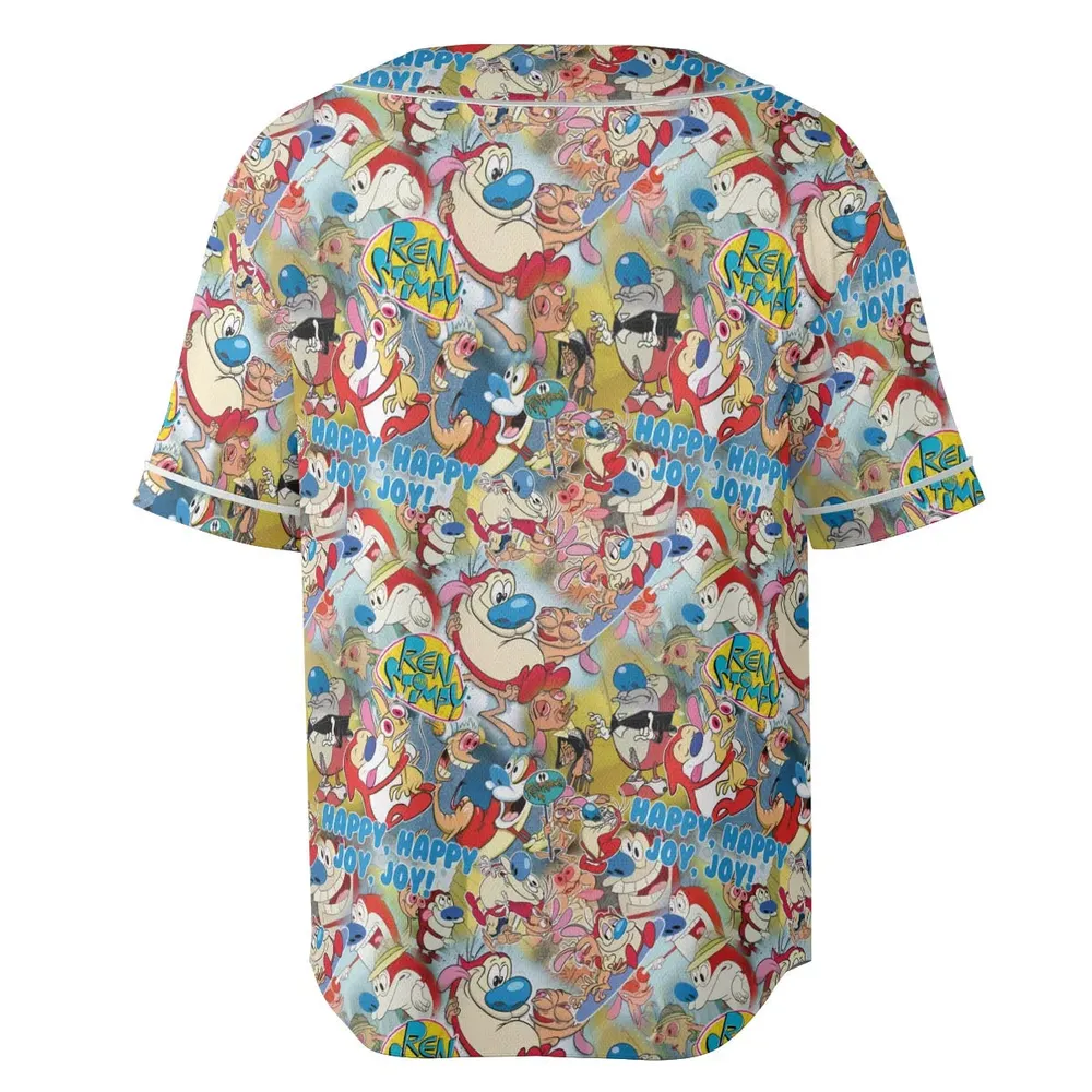 The Ren and Stimpy Show Unisex Baseball Jersey - 4