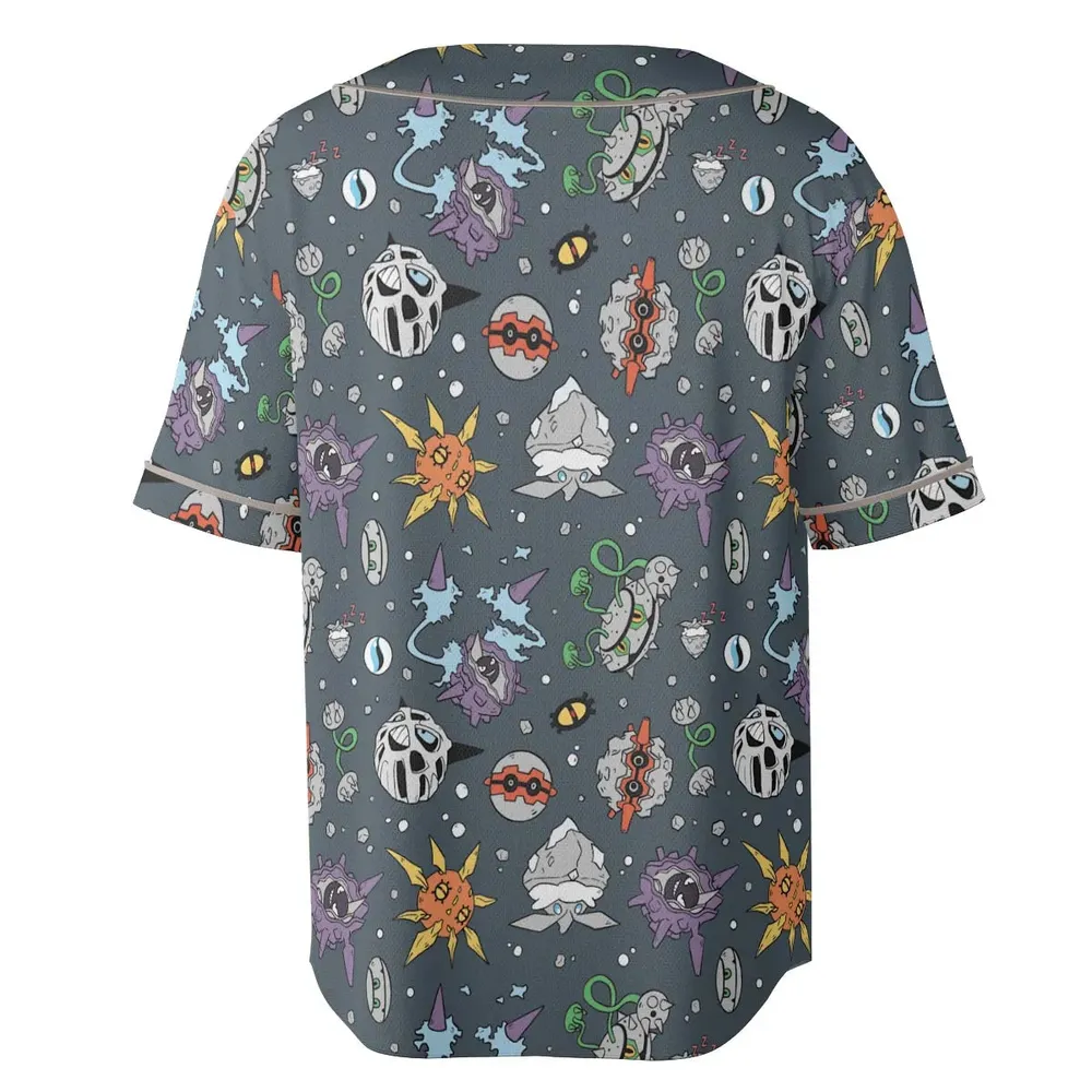 Rock Type Pokemon Unisex Baseball Jersey - 4