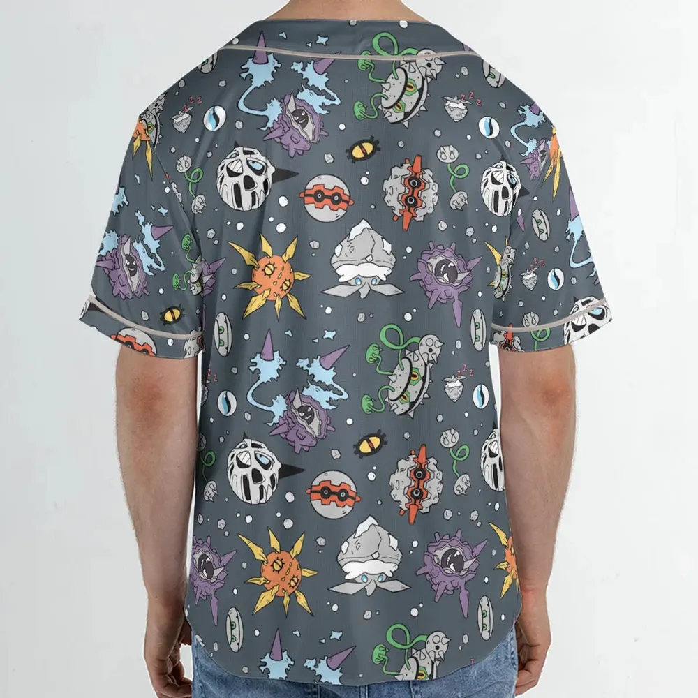 Rock Type Pokemon Unisex Baseball Jersey - 2