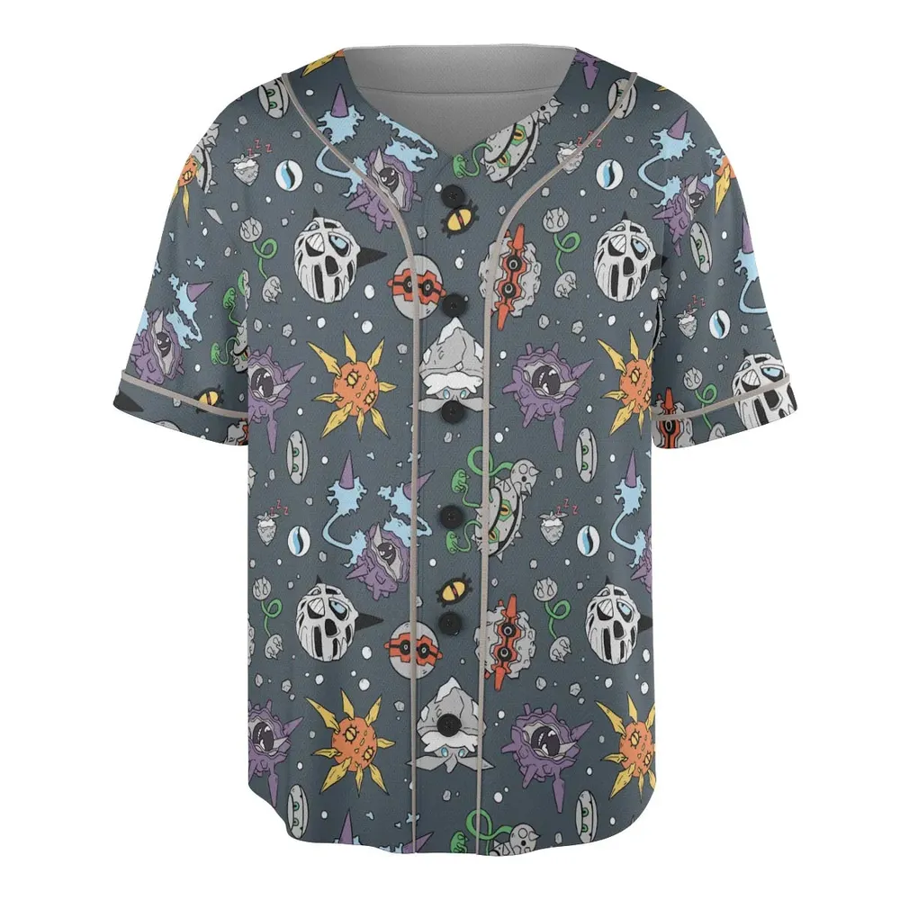 Rock Type Pokemon Unisex Baseball Jersey - 3
