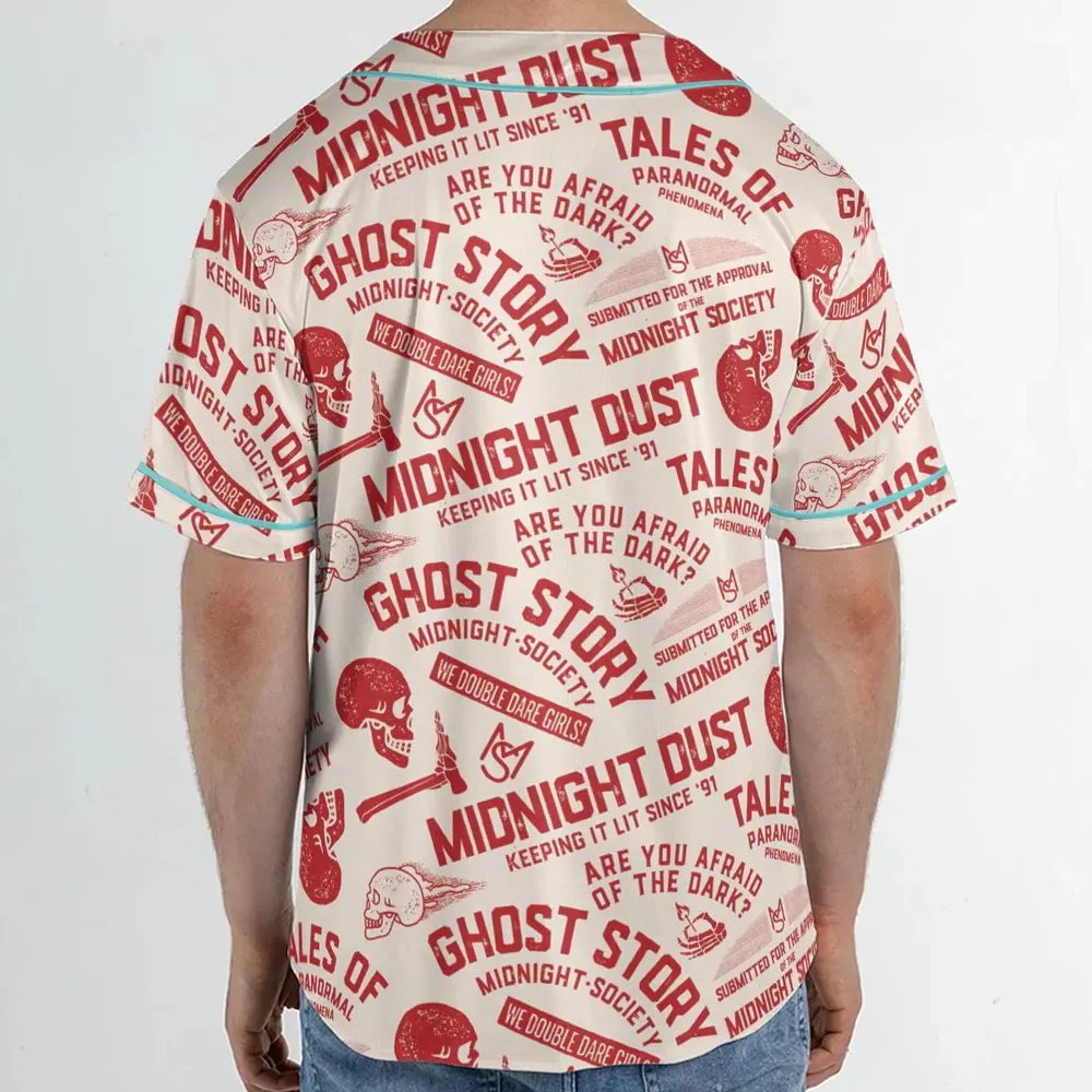 Midnight Dust Are You Afraid Of Dark Unisex Baseball Jersey - 2