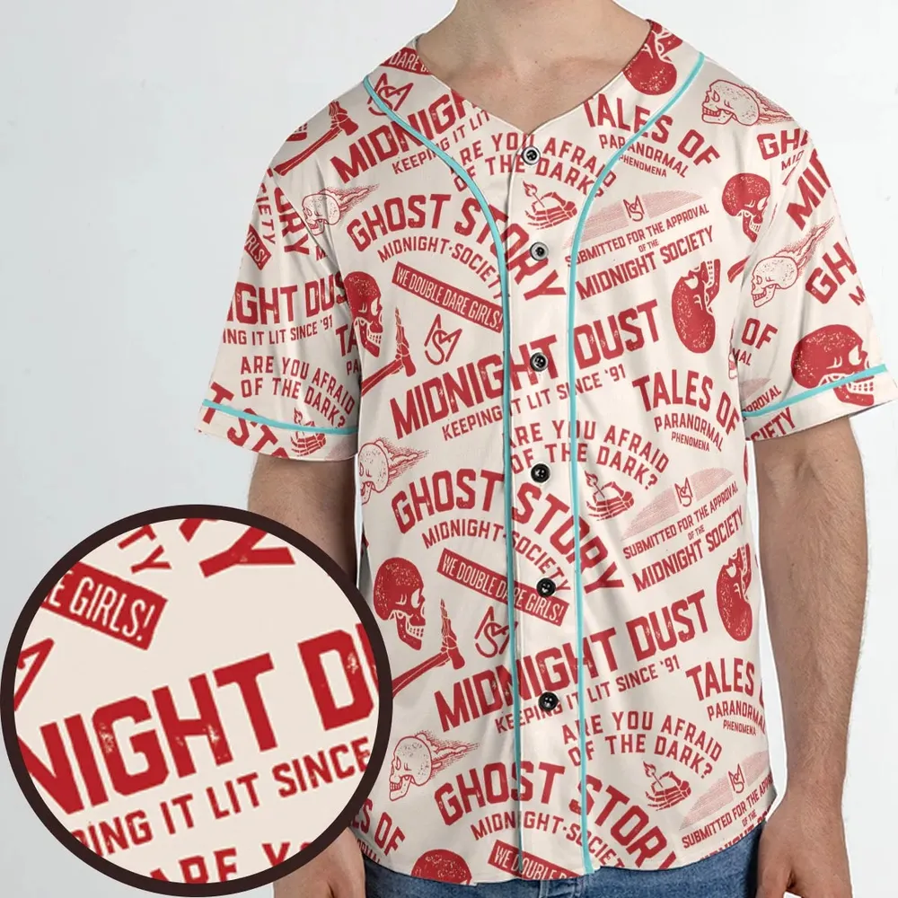 Midnight Dust Are You Afraid Of Dark Unisex Baseball Jersey - 1