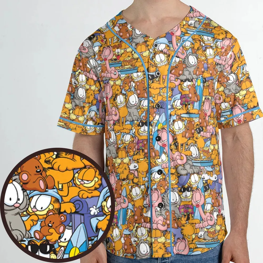 Garfield and Friends Unisex Baseball Jersey - 1