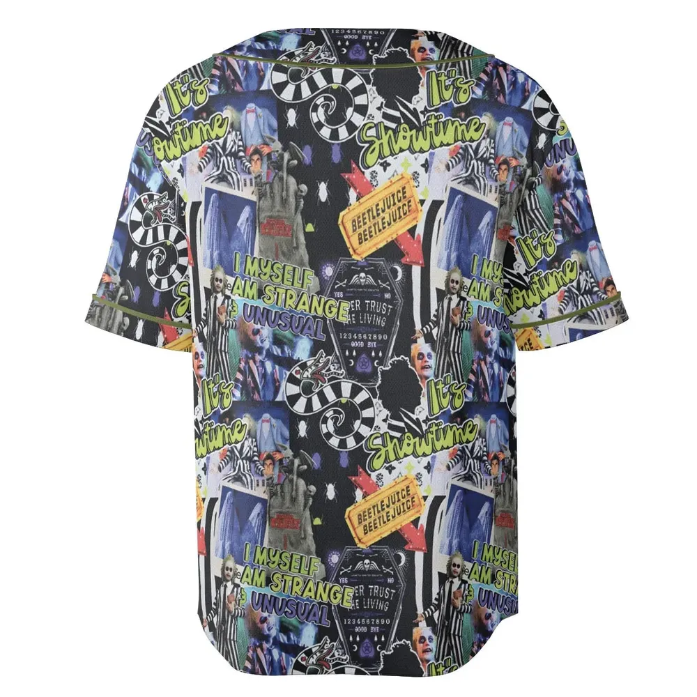 I Myself Am Strange Unusual Beetlejuice Unisex Baseball Jersey - 4