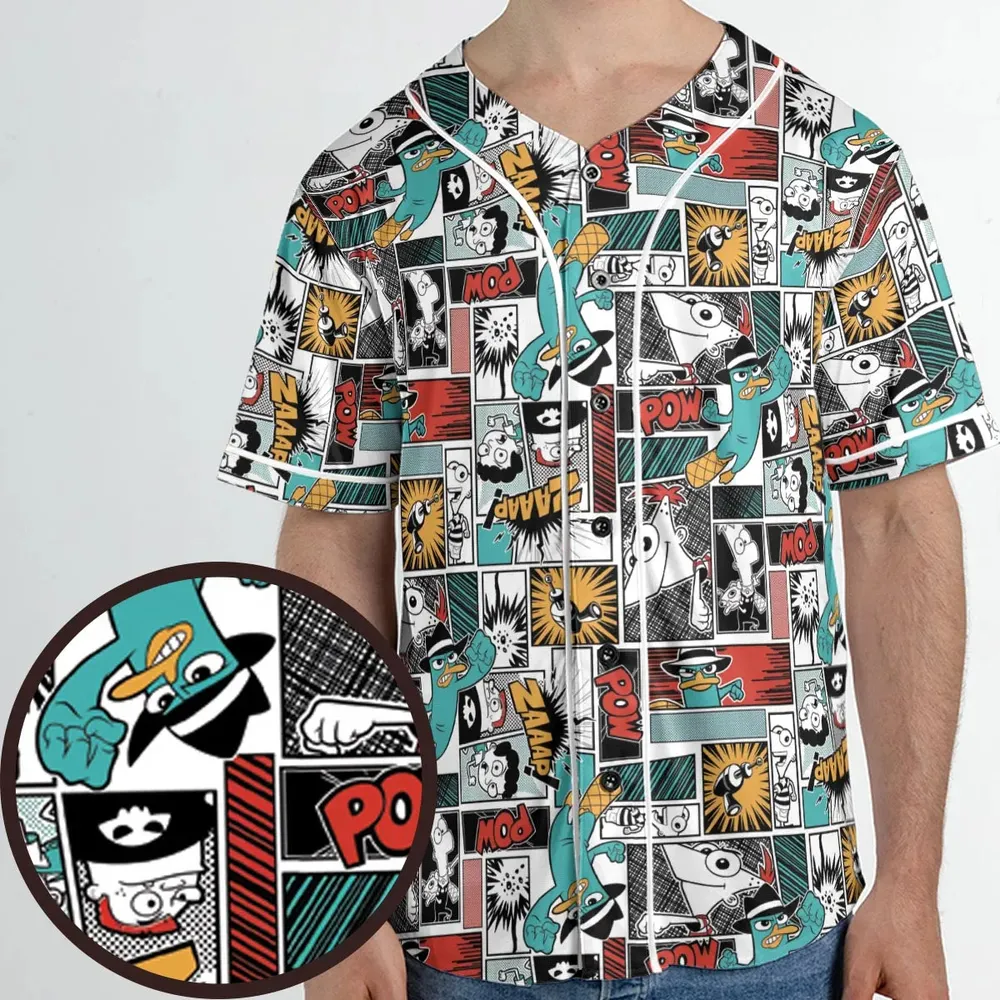 Zaaap! Phineas and Ferb Unisex Baseball Jersey - 1
