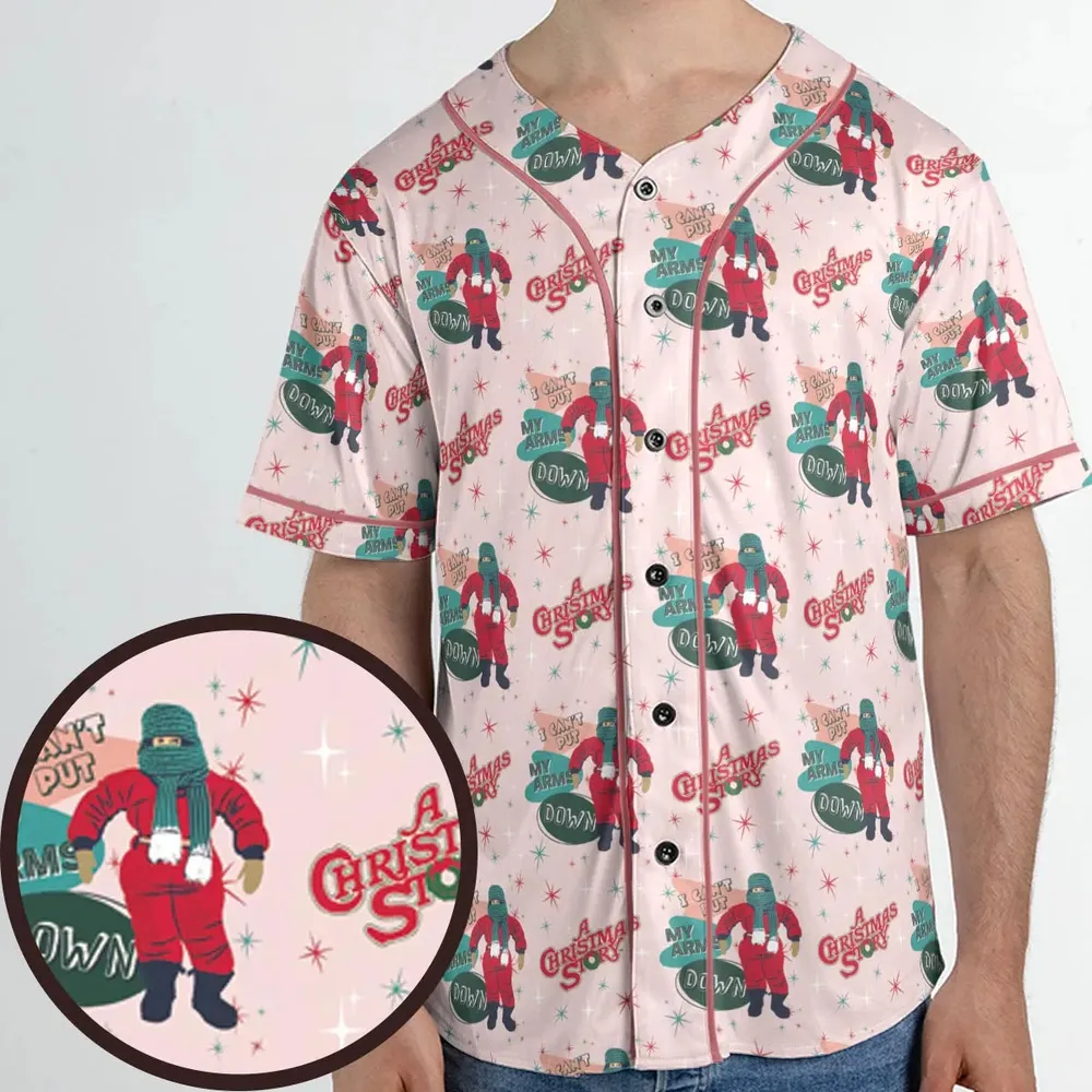 I Can't Put My Arms Down A Christmas Story Unisex Baseball Jersey - 1