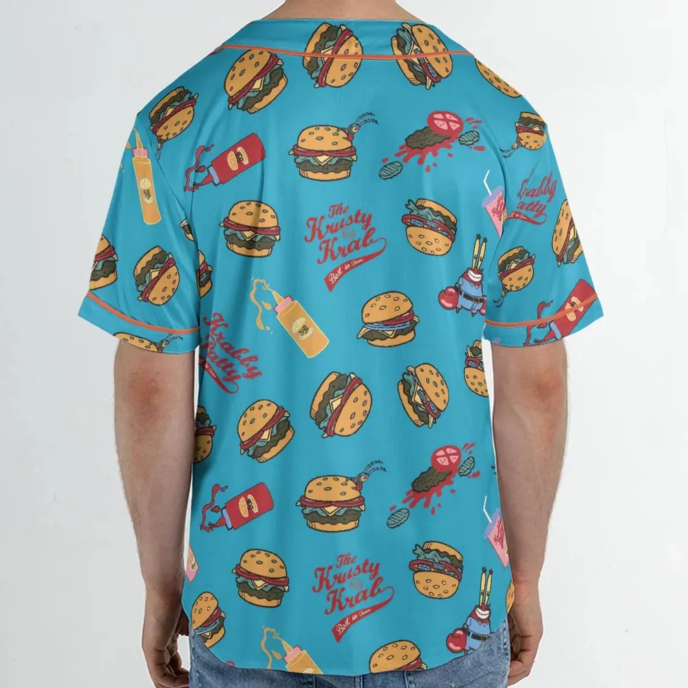 Spongebob Krabby Patty SpongeBob SquarePants Unisex Baseball Jersey - 2