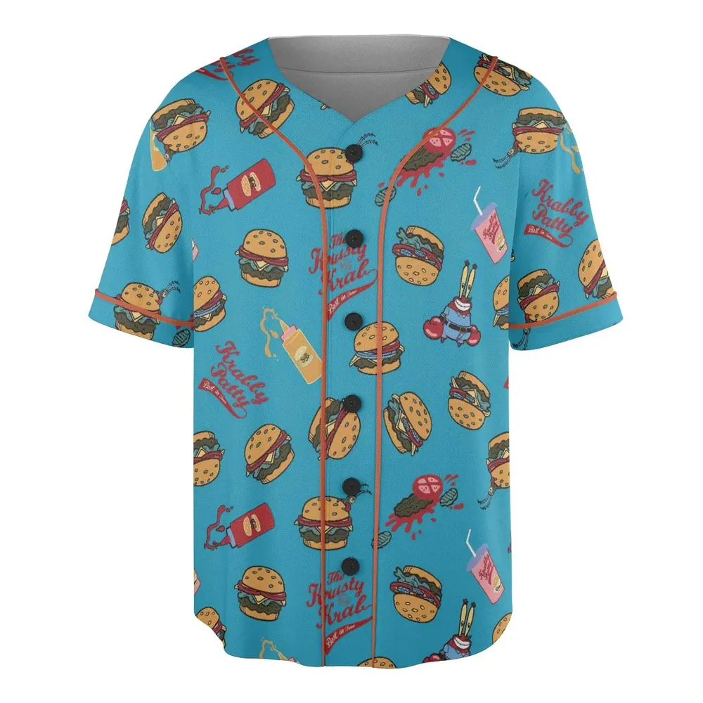Spongebob Krabby Patty SpongeBob SquarePants Unisex Baseball Jersey - 3