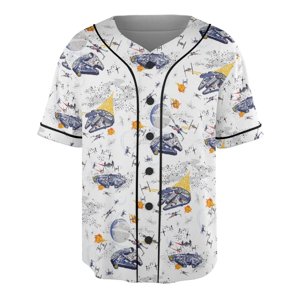 Millennium Falcon Patterns Star Wars Unisex Baseball Jersey - 3