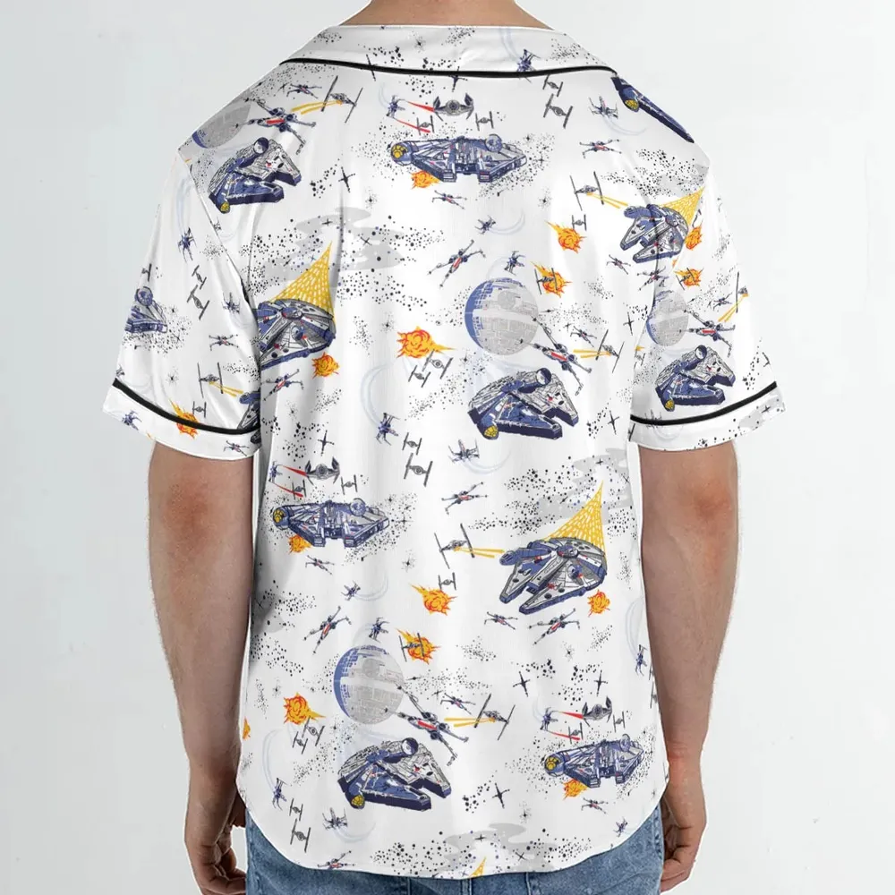 Millennium Falcon Patterns Star Wars Unisex Baseball Jersey - 2