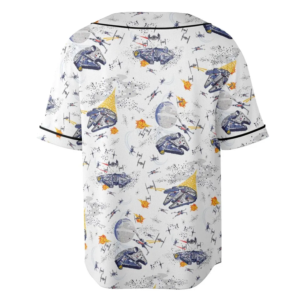 Millennium Falcon Patterns Star Wars Unisex Baseball Jersey - 4