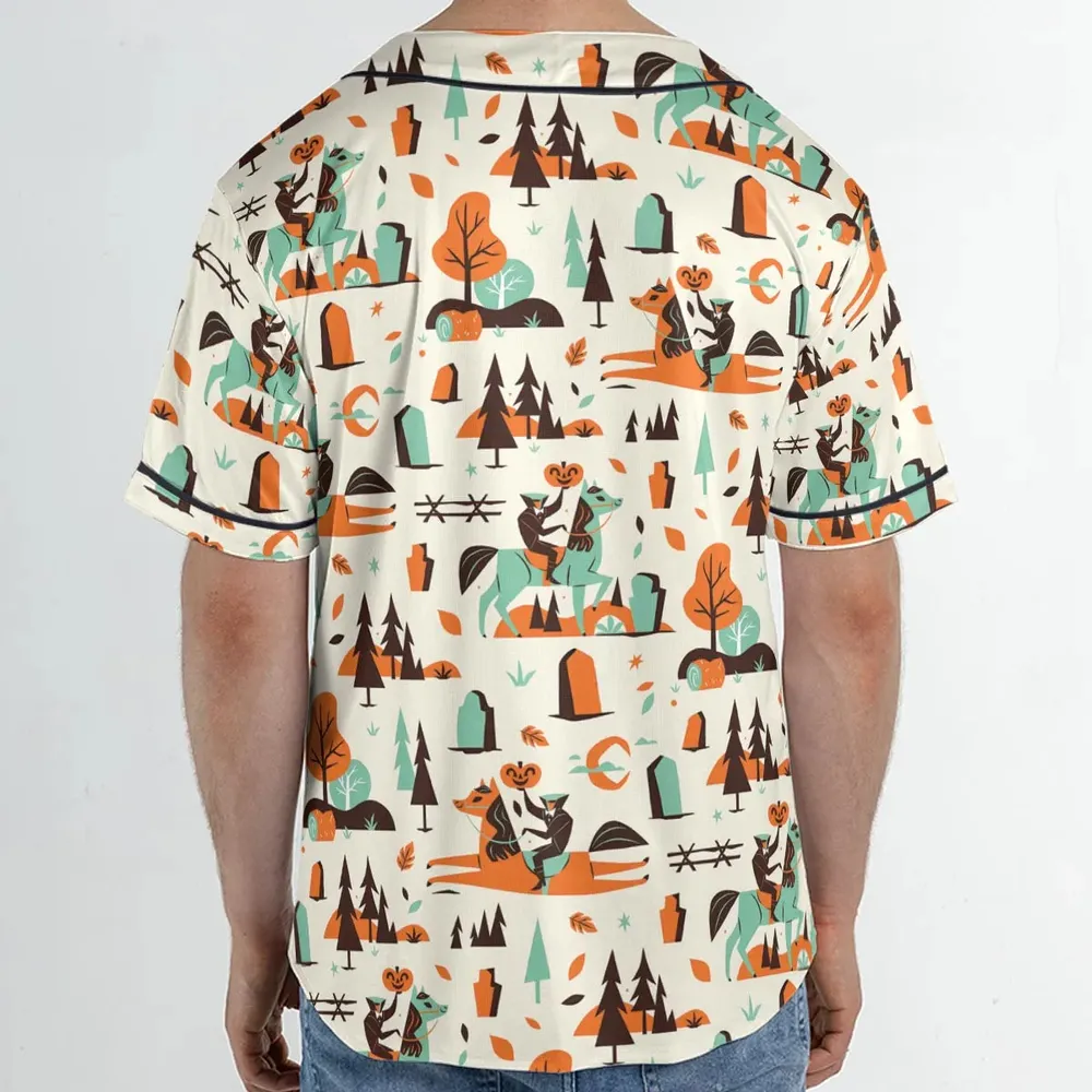 Halloween folklore The Headless Horseman Unisex Baseball Jersey - 2