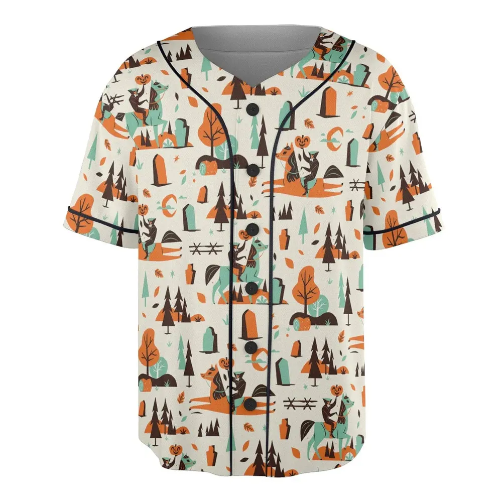 Halloween folklore The Headless Horseman Unisex Baseball Jersey - 3