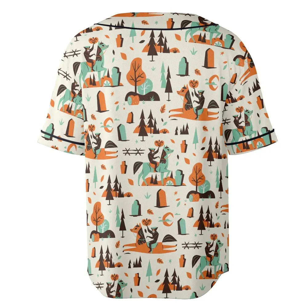 Halloween folklore The Headless Horseman Unisex Baseball Jersey - 4