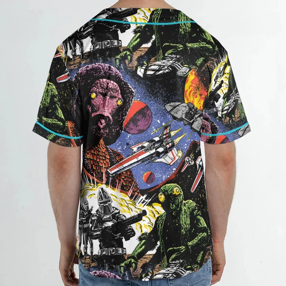 Galactic War Battlestar Galactica Unisex Baseball Jersey - 2