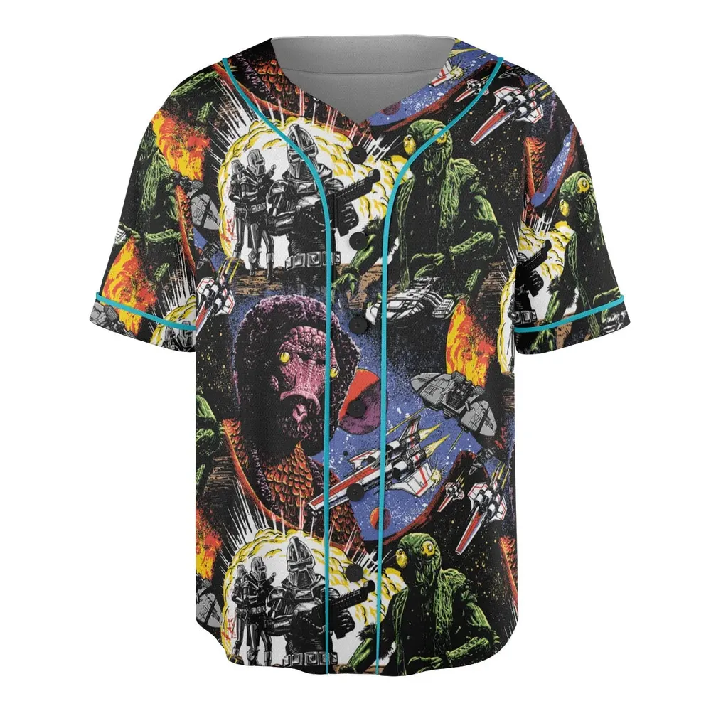 Galactic War Battlestar Galactica Unisex Baseball Jersey - 3