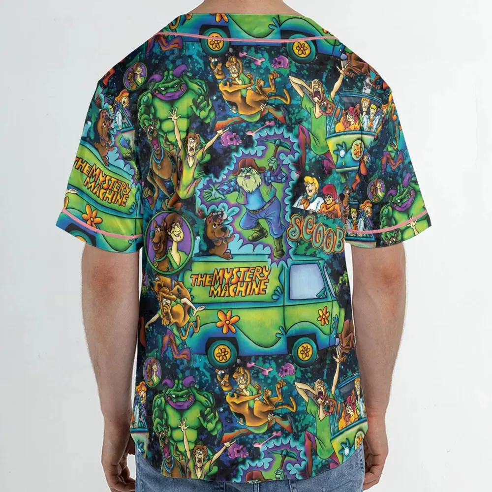 Monsters Mayhem and The Mystery Machine Scooby Doo Unisex Baseball Jersey - 2