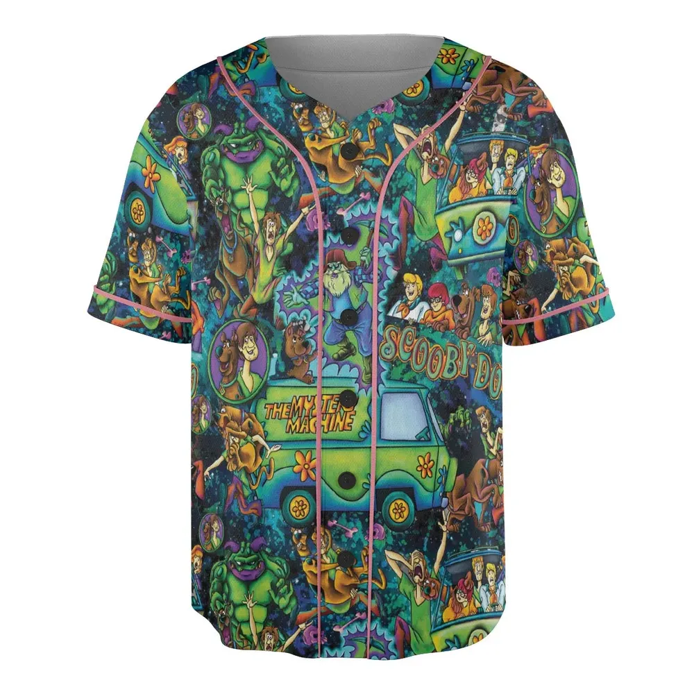 Monsters Mayhem and The Mystery Machine Scooby Doo Unisex Baseball Jersey - 3