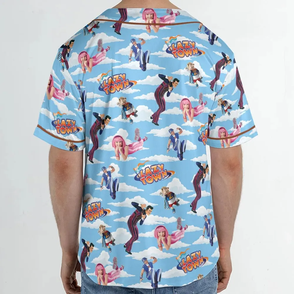 Lazy Town Collage Unisex Baseball Jersey - 2
