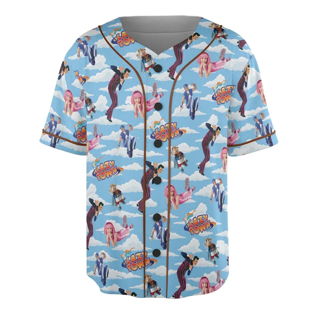 Lazy Town Collage Unisex Baseball Jersey - 3
