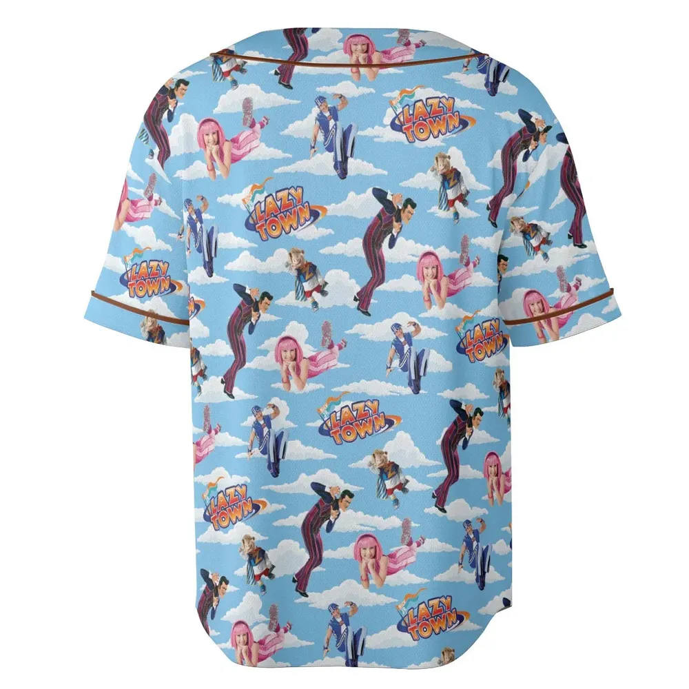 Lazy Town Collage Unisex Baseball Jersey - 4
