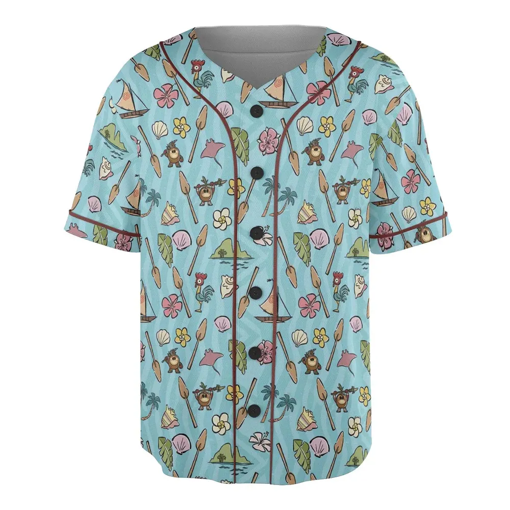 Ocean Vibes Moana Unisex Baseball Jersey - 3