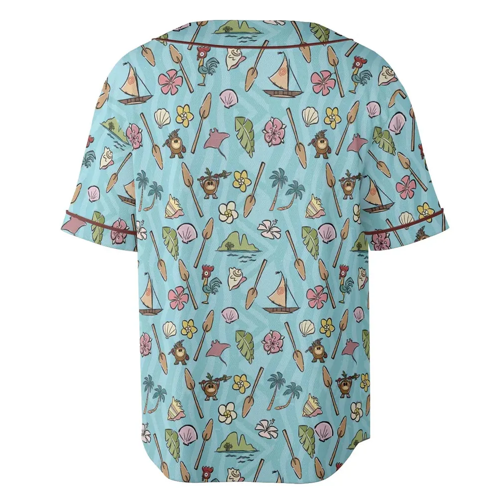 Ocean Vibes Moana Unisex Baseball Jersey - 4