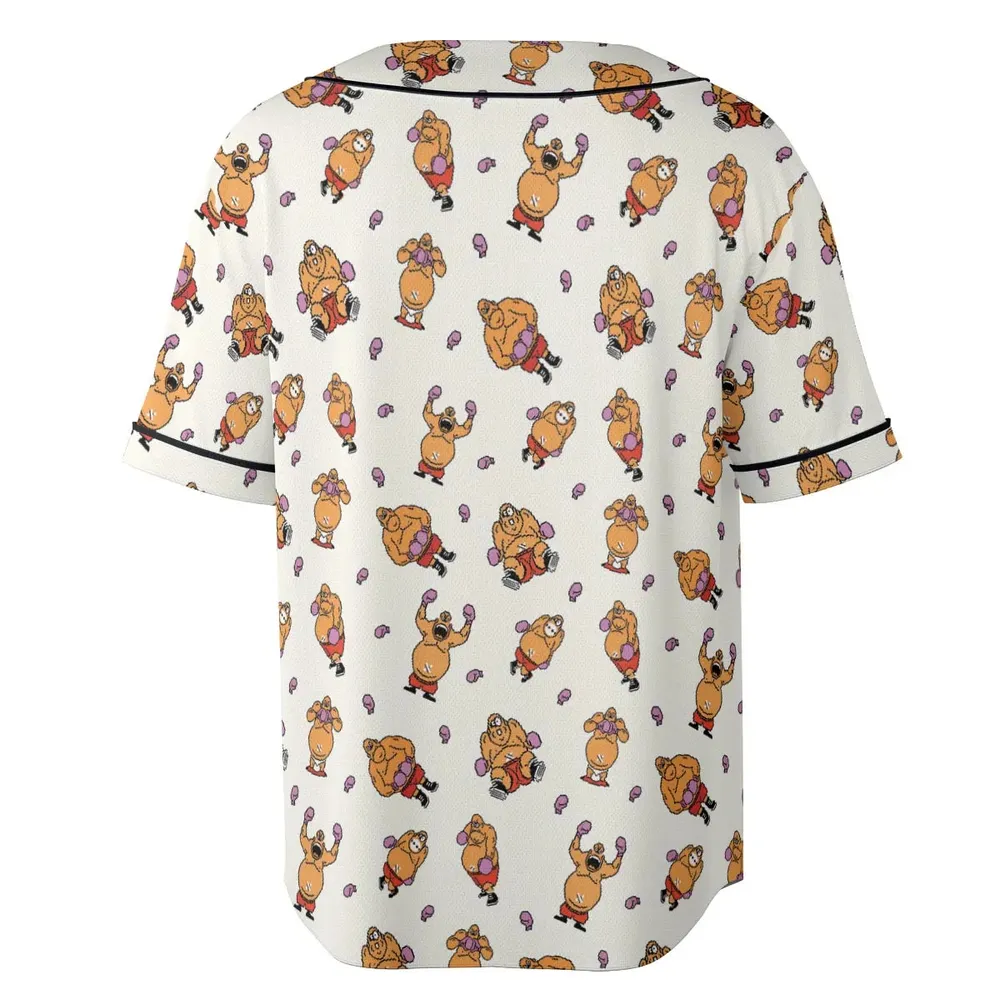 King Hippo Punch Out Unisex Baseball Jersey - 4