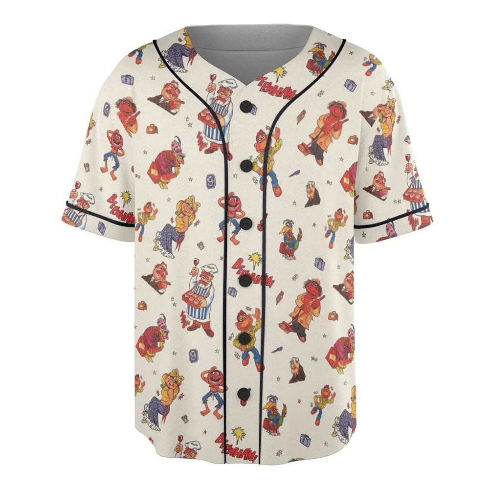 Backstage Inspired The Muppets Unisex Baseball Jersey - 3