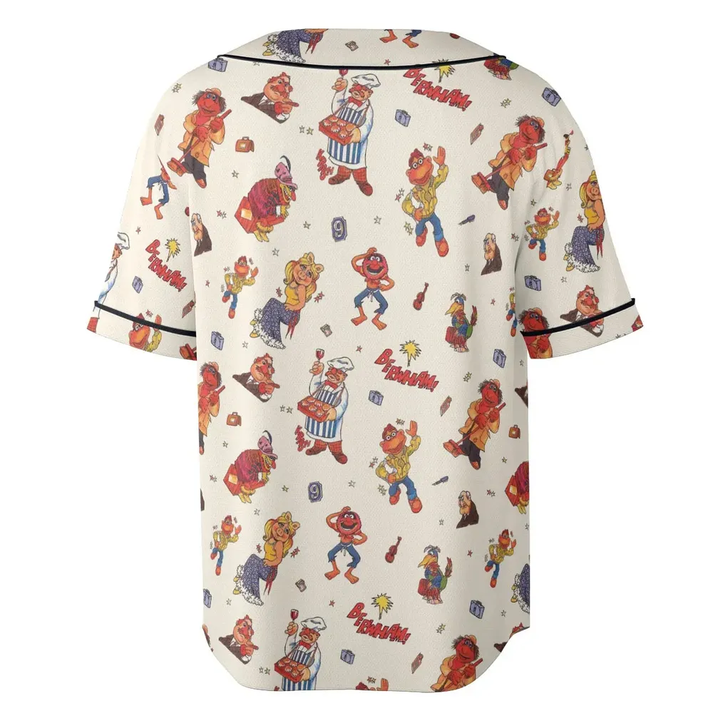 Backstage Inspired The Muppets Unisex Baseball Jersey - 4