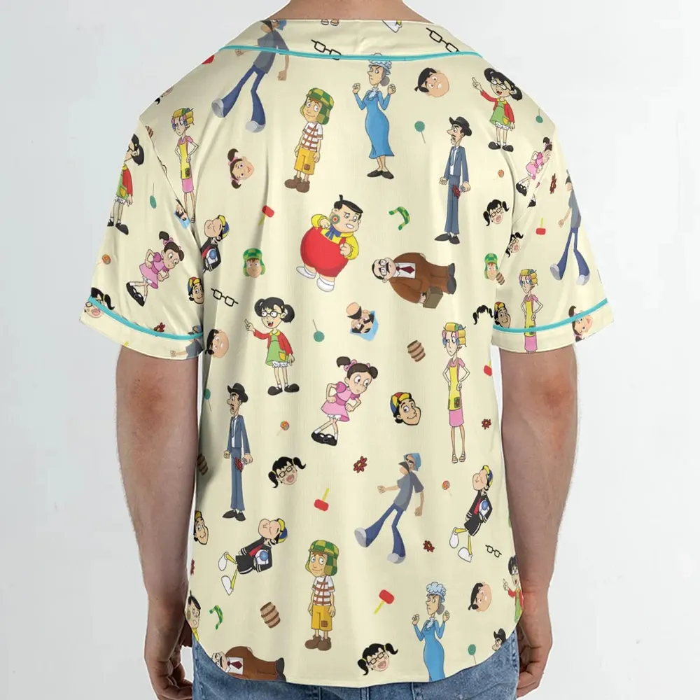 El Chavo Cartoon Characters Unisex Baseball Jersey - 2