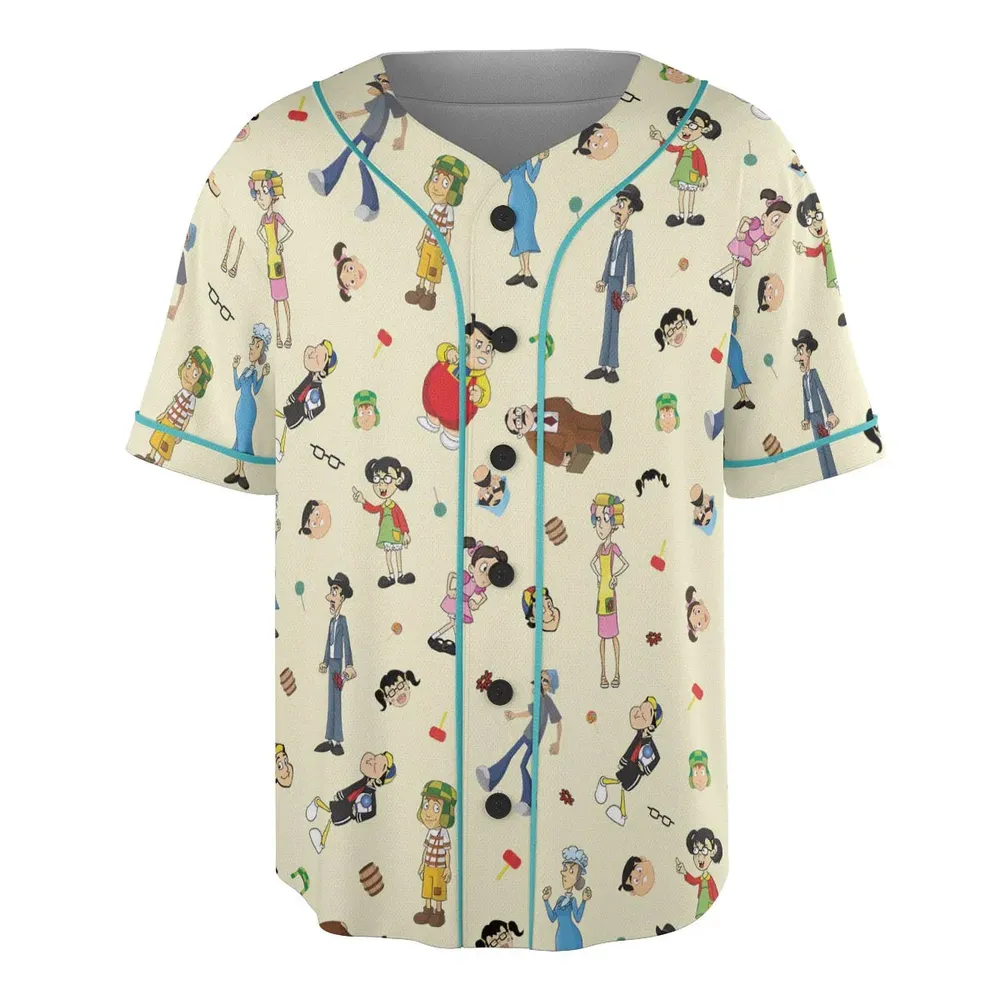 El Chavo Cartoon Characters Unisex Baseball Jersey - 3