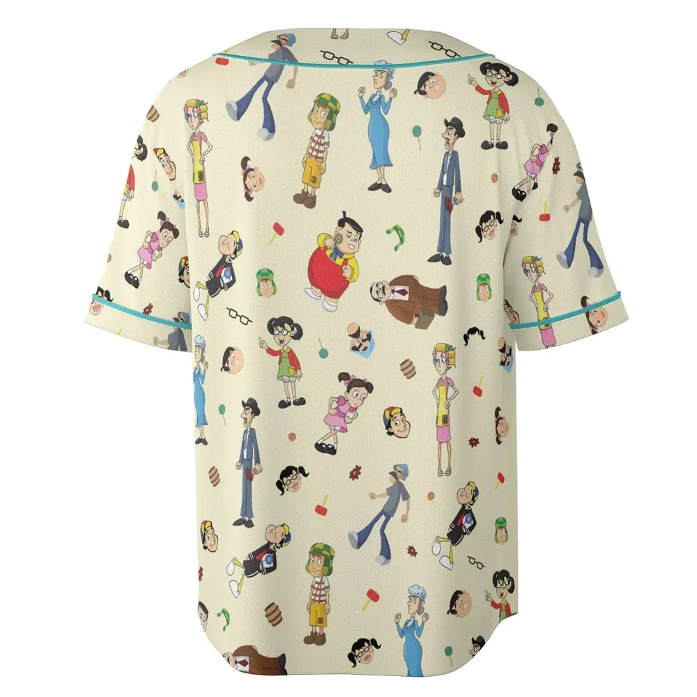El Chavo Cartoon Characters Unisex Baseball Jersey - 4