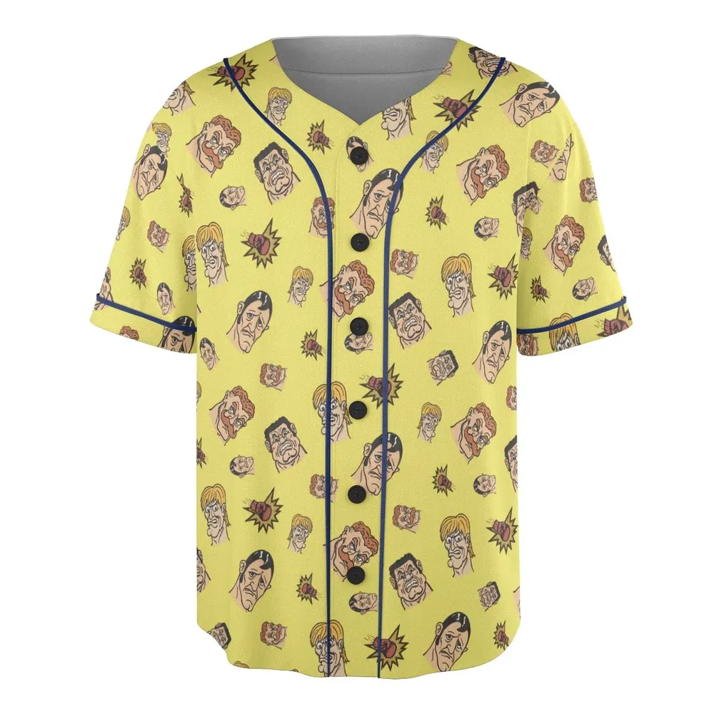 Retro Ring Kings Punch-out Unisex Baseball Jersey - 3